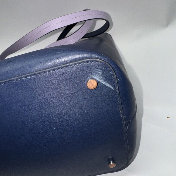 KATE SPADE Zibbi Medium Cow Hide Tote SOLO in Navy Blue USED - Picture 10 of 10
